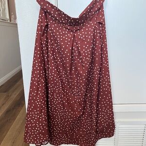 Brown Polkadot Skirt